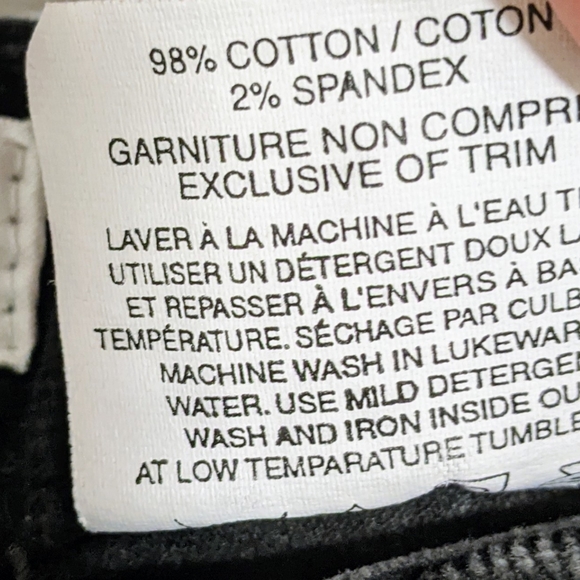 Women's Jones New York Sport Corduroy Style Black Pants - Size 8 - Picture 5 of 5